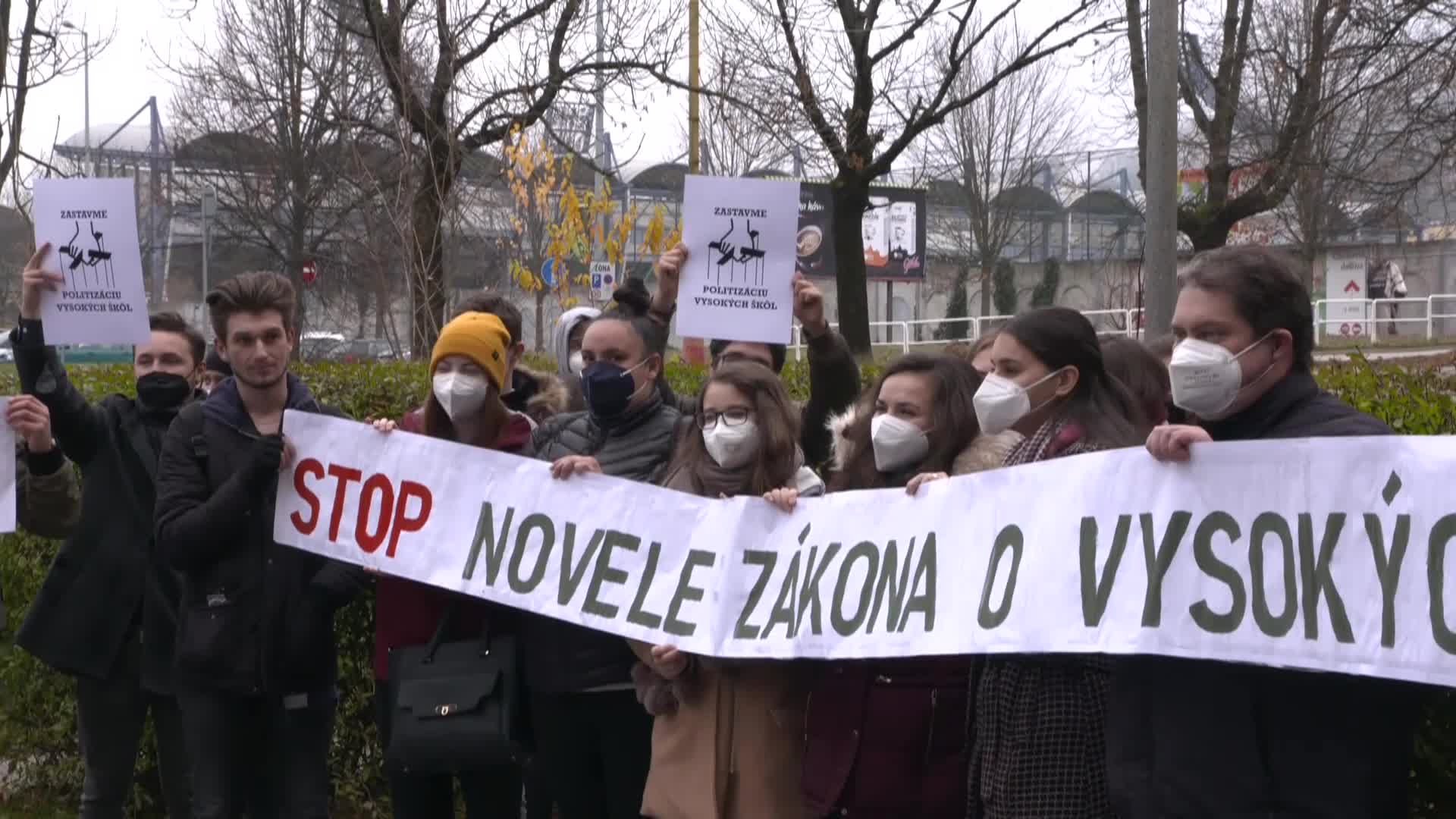 V Ružomberku protestovali proti novele vysokoškolského zákona
